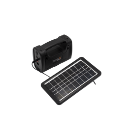 KIT INCLUDING SOLAR PANEL, POWER STATION, 3 160lm LED BULBS