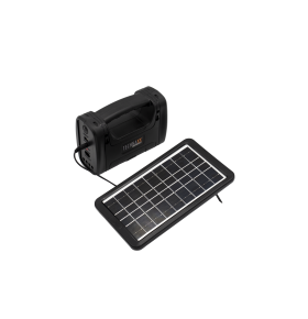 KIT INCLUDING SOLAR PANEL, POWER STATION, 3 160lm LED BULBS