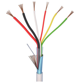 ALARM CABLE 2x0.5mm SECTION + 4 WHITE 100m REEL