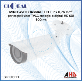 RJ59 BNC + 2X0.75mm POWER CABLE 100m REEL
