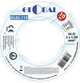 HI-FI CABLE H03VH-H TRANSPARENT 2x1.5mm SECTION 10m REEL