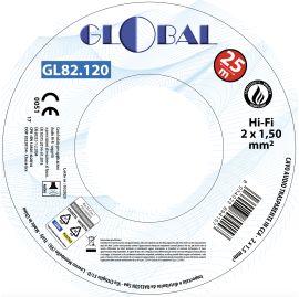 HI-FI CABLE H03VH-H TRANSPARENT 2x1.5mm SECTION 25m REEL