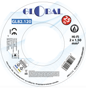 HI-FI CABLE H03VH-H TRANSPARENT 2x1.5mm SECTION 25m REEL
