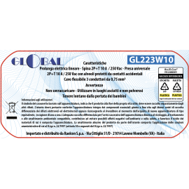 5M EXTENSION CORD 10A PLUG 10A SOCKET 3X0.75mm SECTION