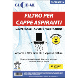 FIREPROOF HOOD FILTER BLACK UNIVERSAL