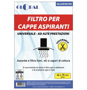 FIREPROOF HOOD FILTER BLACK UNIVERSAL