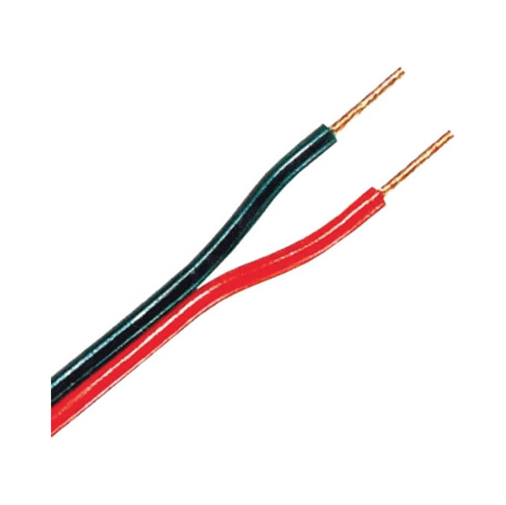 HI-FI CABLE H03VH-H RED/BLACK 2x0.75mm SECTION 20m REEL