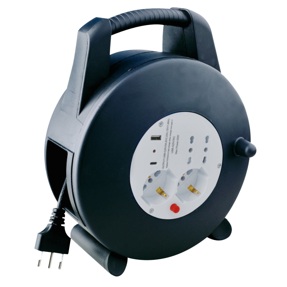 RETRACTABLE ELECTRIC EXTENSION CORD - 15 m