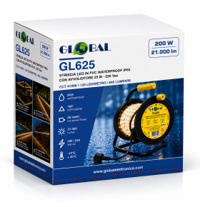 Waterproof PVC LED Strip IP65 with 25 m Reel – 200W