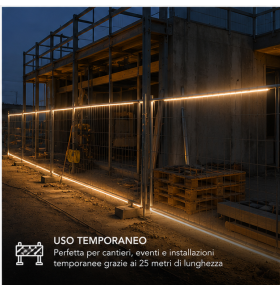 Waterproof PVC LED Strip IP65 with 25 m Reel – 200W