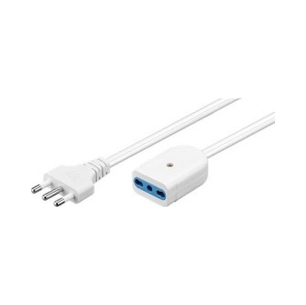 5m EXTENSION CORD 16A PLUG 10/16A SOCKET 3x1mm SECTION WHITE