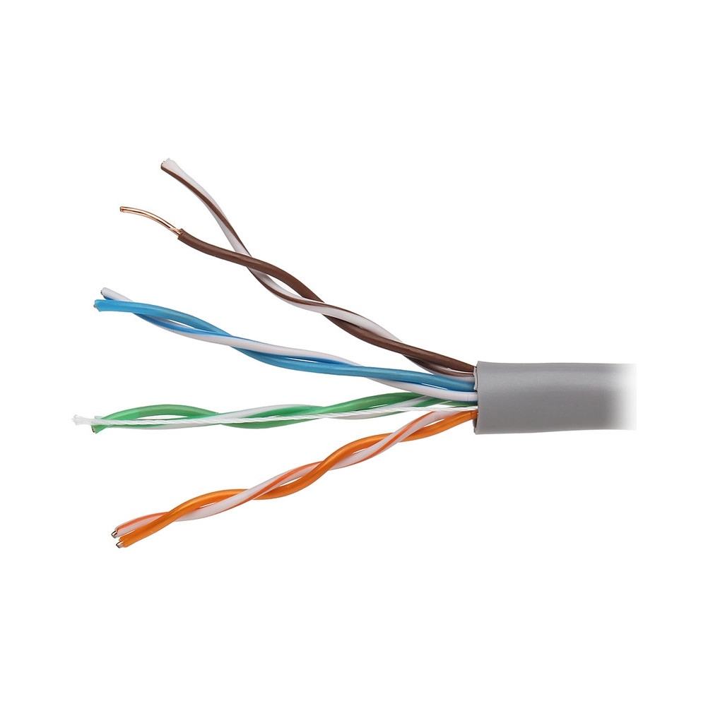 CÂBLE DONNÉES UTP RJ 45 CAT5E TCCA GRIS BOBINE 305m BOÎTE RIGIDE