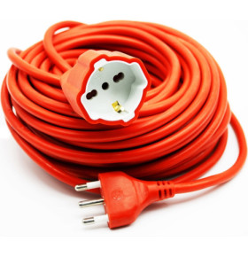 GARDEN EXTENSION CORD 16A PLUG 10/16A+SCHUKO SOCKET 3x1.5mm SECTION 20m RED