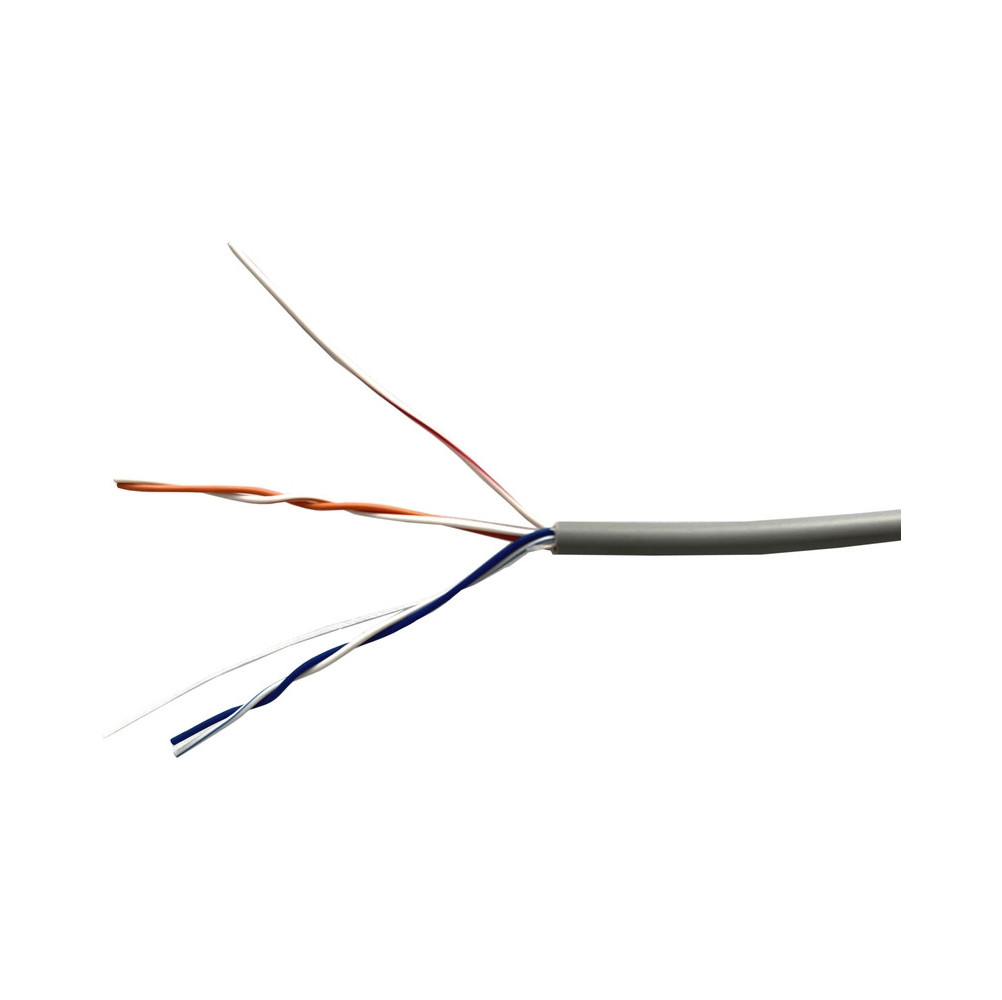 TELEPHONE CABLE TRR 2x2x0.6mm+T SECTION GREY 100m REEL