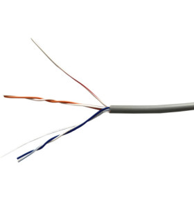TELEPHONE CABLE TRR 2x2x0.6mm+T SECTION GREY 100m REEL